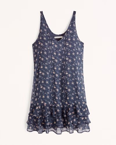 Vintage Drop-Waist Mini Dress | Abercrombie & Fitch (US)