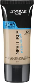 L'Oreal Paris Makeup Infallible Up to 24HR Pro-Glow Foundation, Natural Beige, 1 fl oz. | Amazon (US)