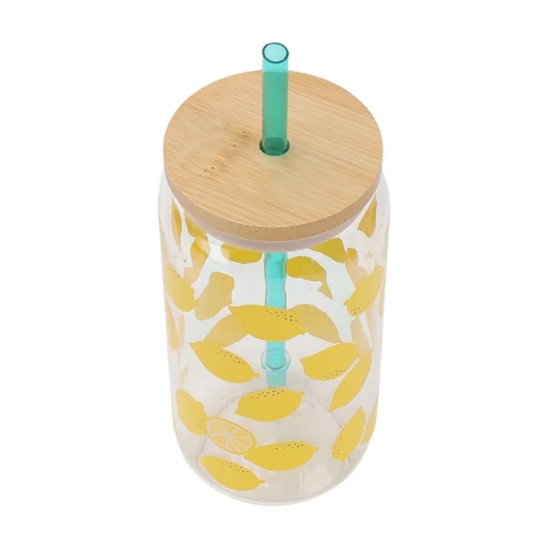 Mainstays 20-Ounce Acrylic Can Shape Tumbler, Lemon Pattern | Walmart (US)
