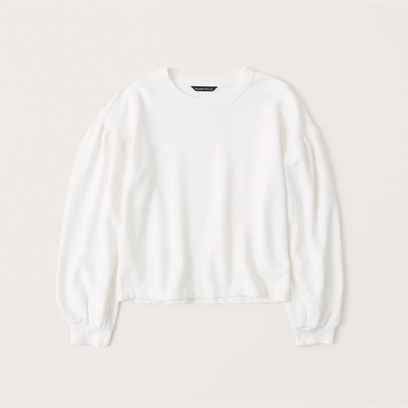 Slouchy Crewneck Terry Sweatshirt | Abercrombie & Fitch (US)