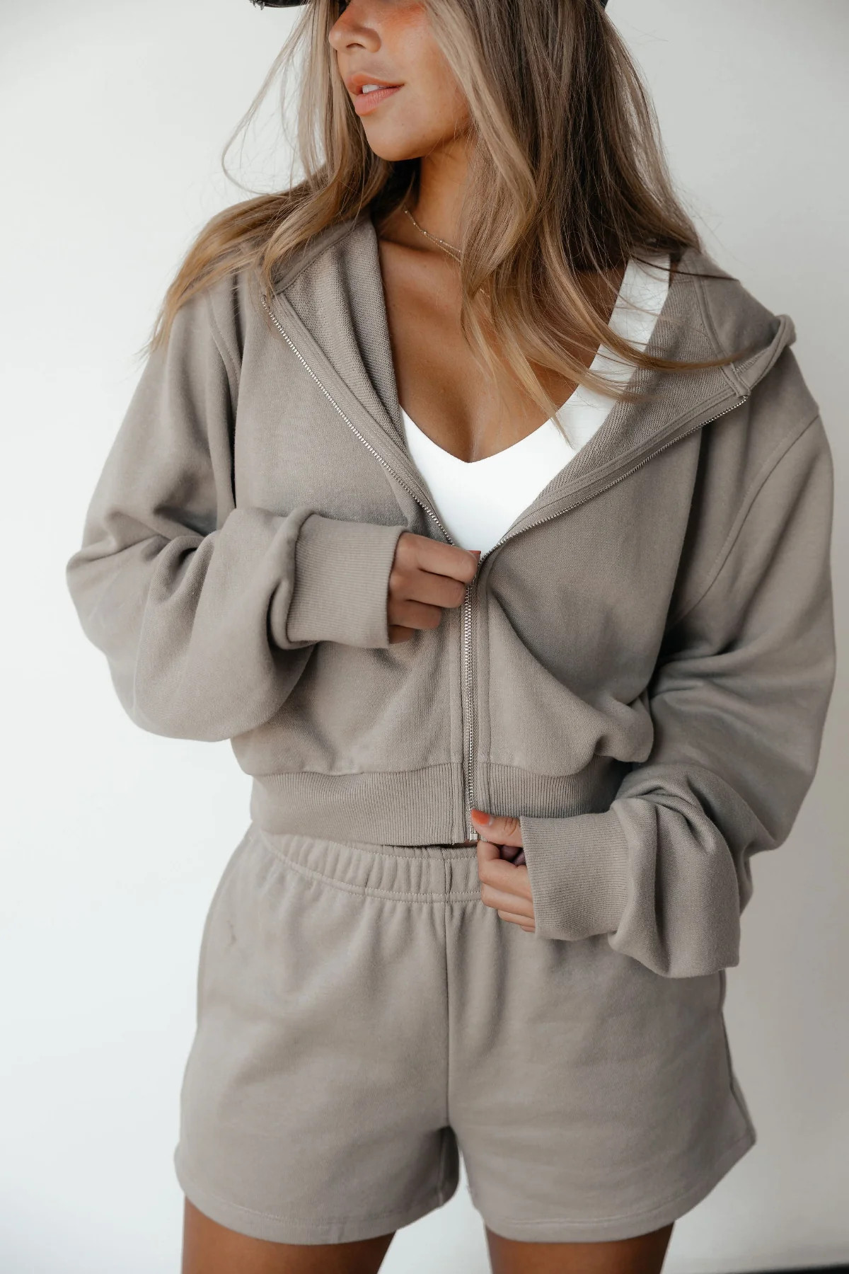 TerrySoft Cropped Zip Up | P'tula