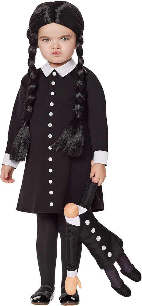 Spirit Halloween The Addams Family Toddler Wednesday Addams Costume | Officially Licensed | Group... | Amazon (US)