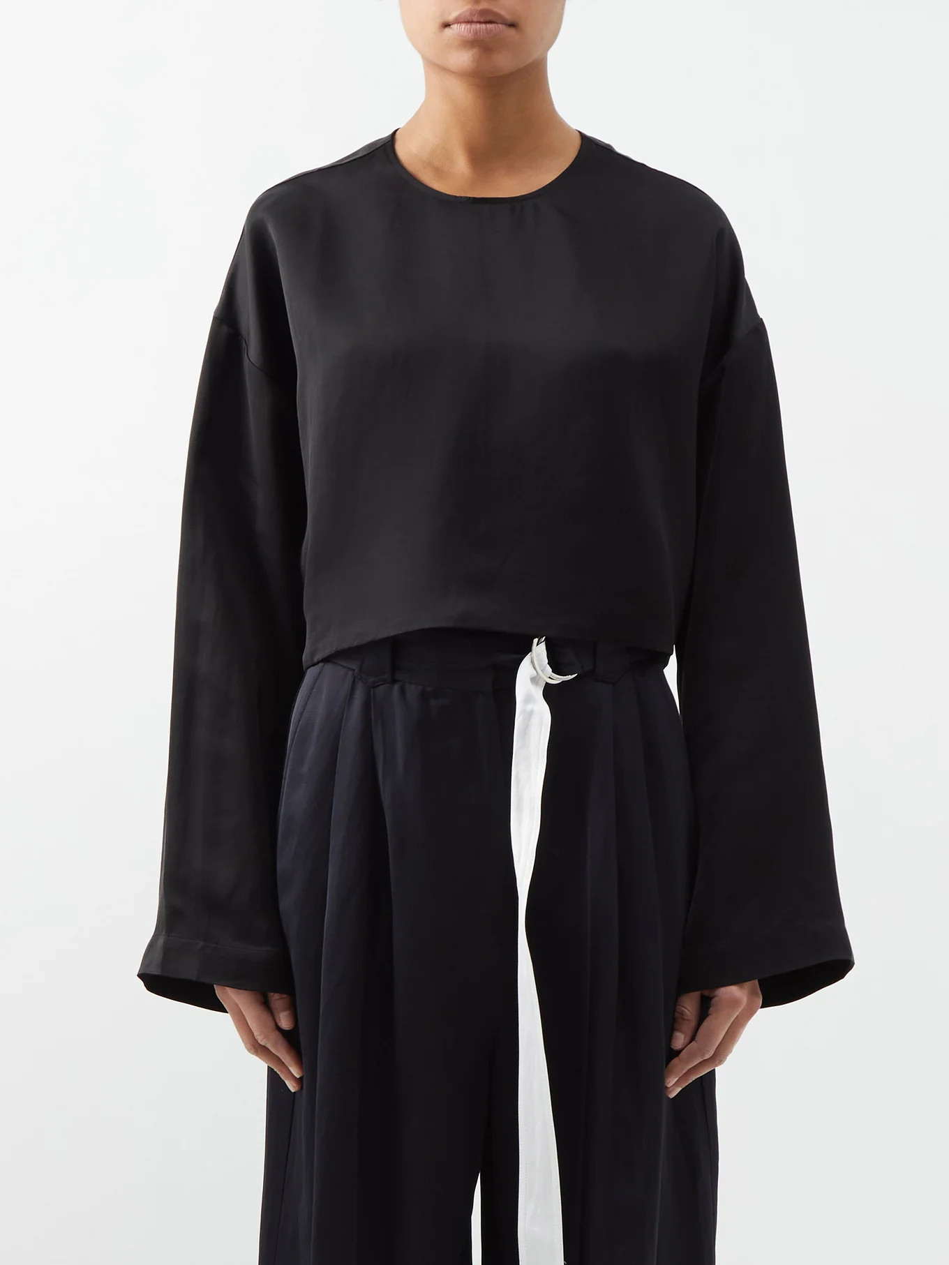 Florentina satin cropped top | Matches (US)