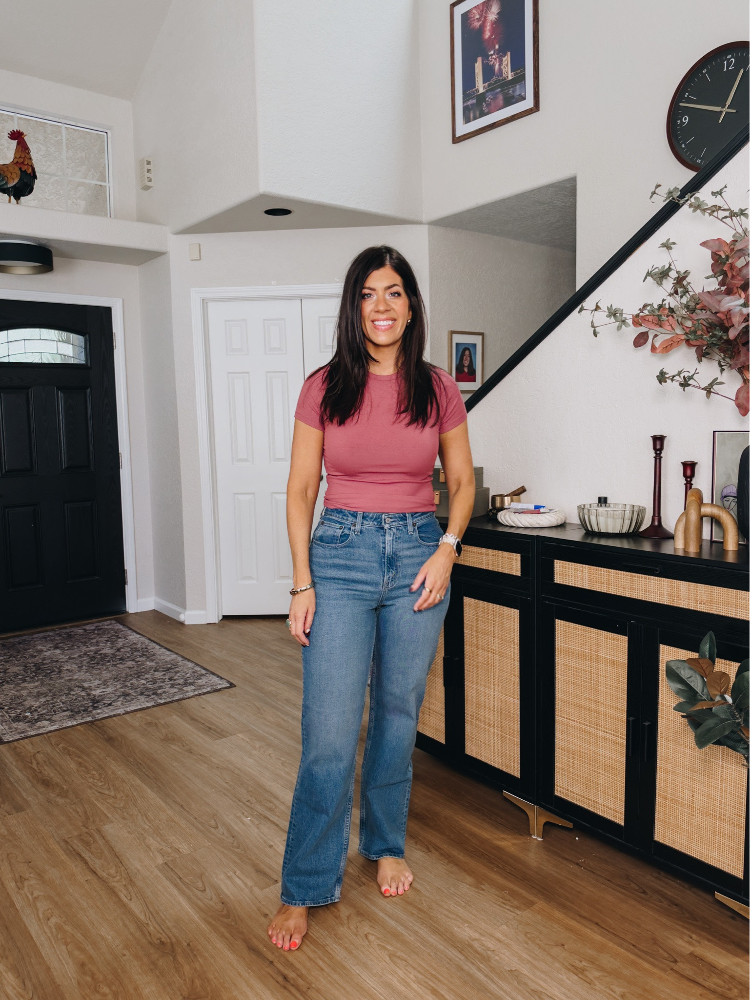 Jeans for fall
In a medium tee
29 (8) curvy regular