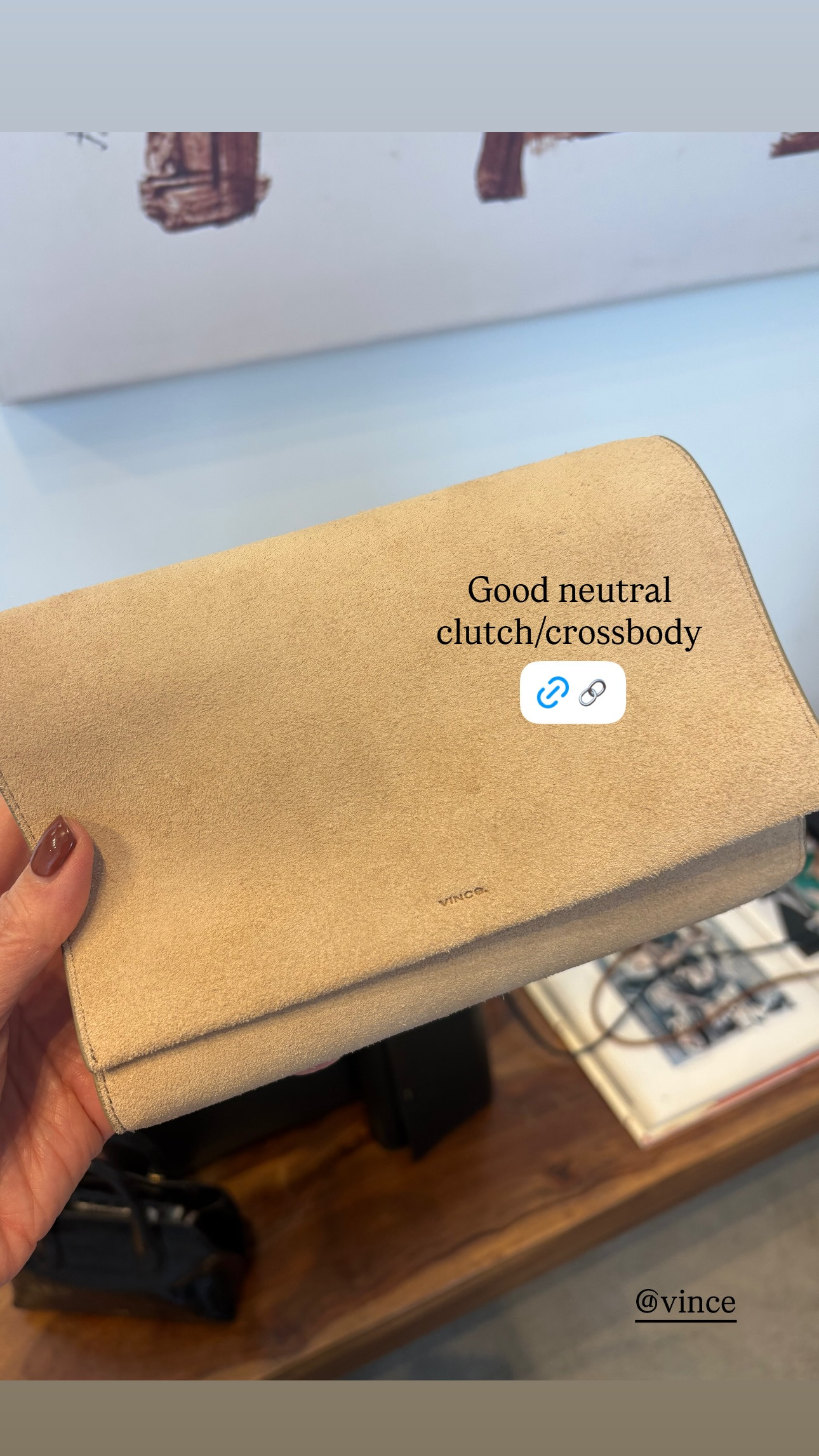 Two Vince finds! Love this neutral clutch. 

 