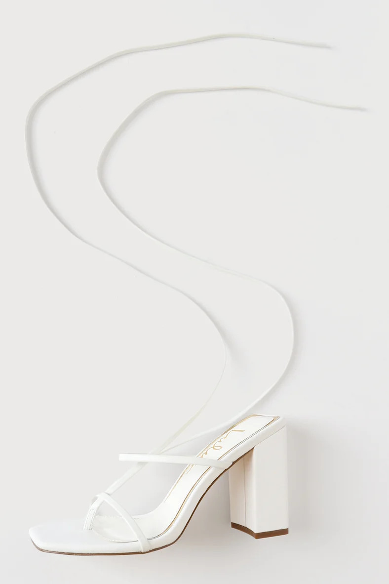 Nani White Lace-Up High Heel Sandals | Lulus