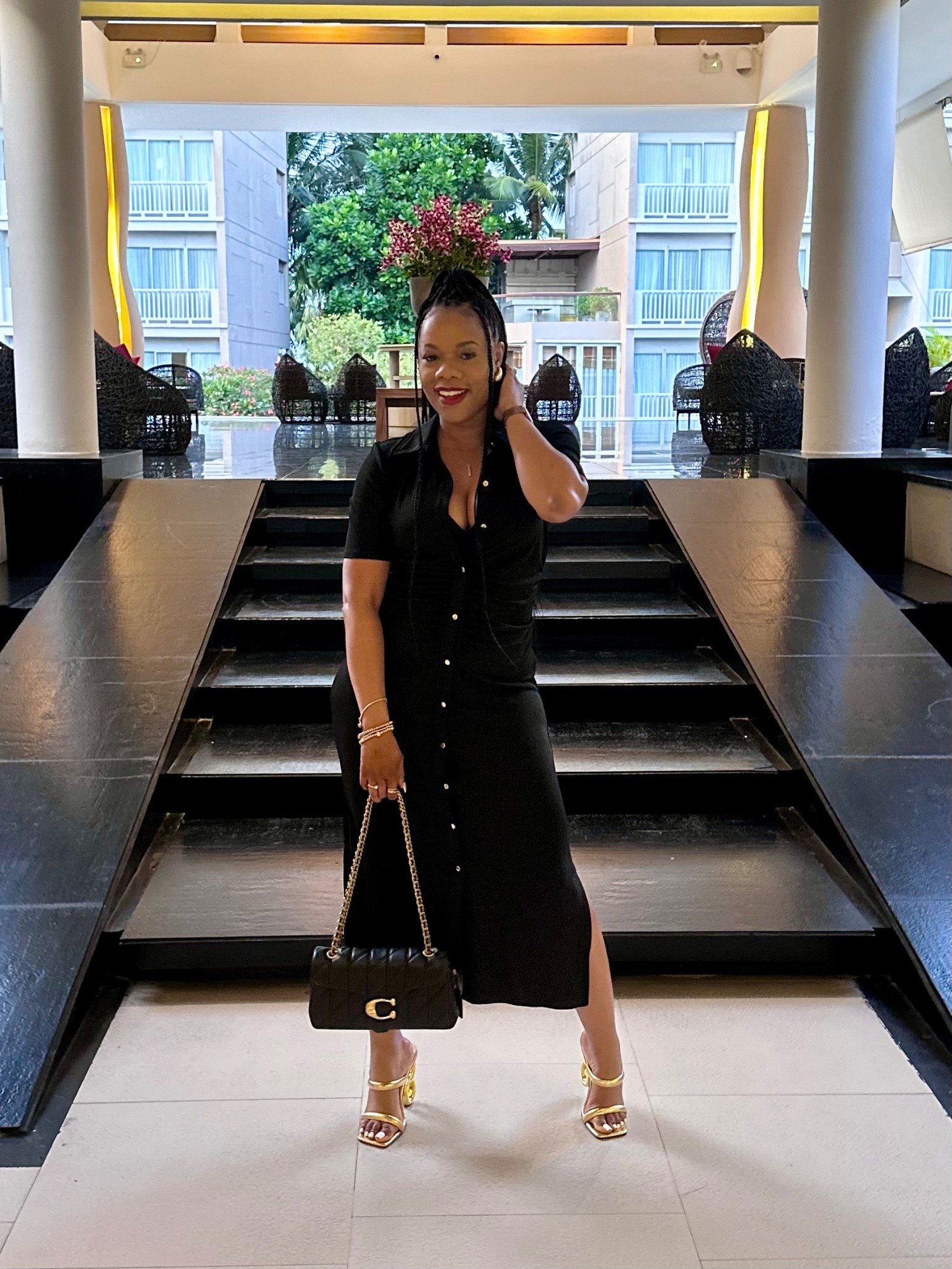 Perfect black dress with gold details

#LTKWedding #LTKStyleTip #LTKSaleAlert