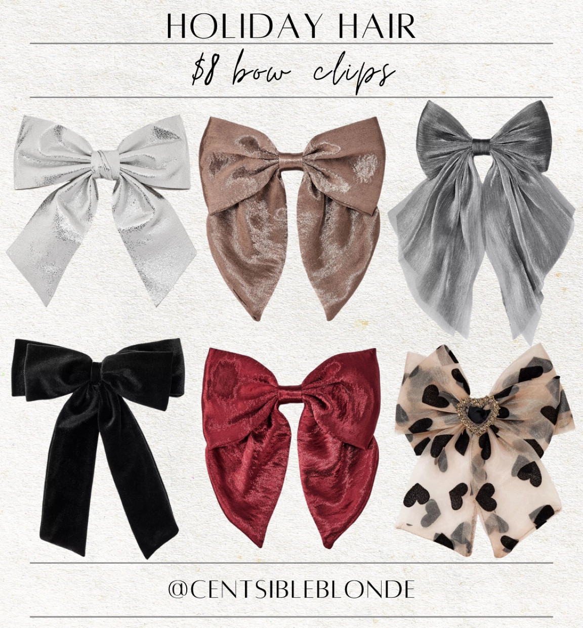 Hair bows, hair clips, holiday hair, 
Red bow, black bow, silver bow, 
heart bow, bow clip, Christmas, nye, target style, velvet bow

#LTKHoliday #LTKFindsUnder50 #LTKSeasonal