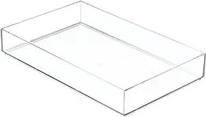 iDesign Clarity Plastic Drawer Organizer, Storage Container for Vanity, Bathroom, Kitchen Drawers... | Amazon (US)