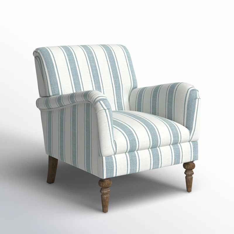 Arching Contemporary and Classic Polyester Upholstered Armchair with Solid Wood Legs | Wayfair North America