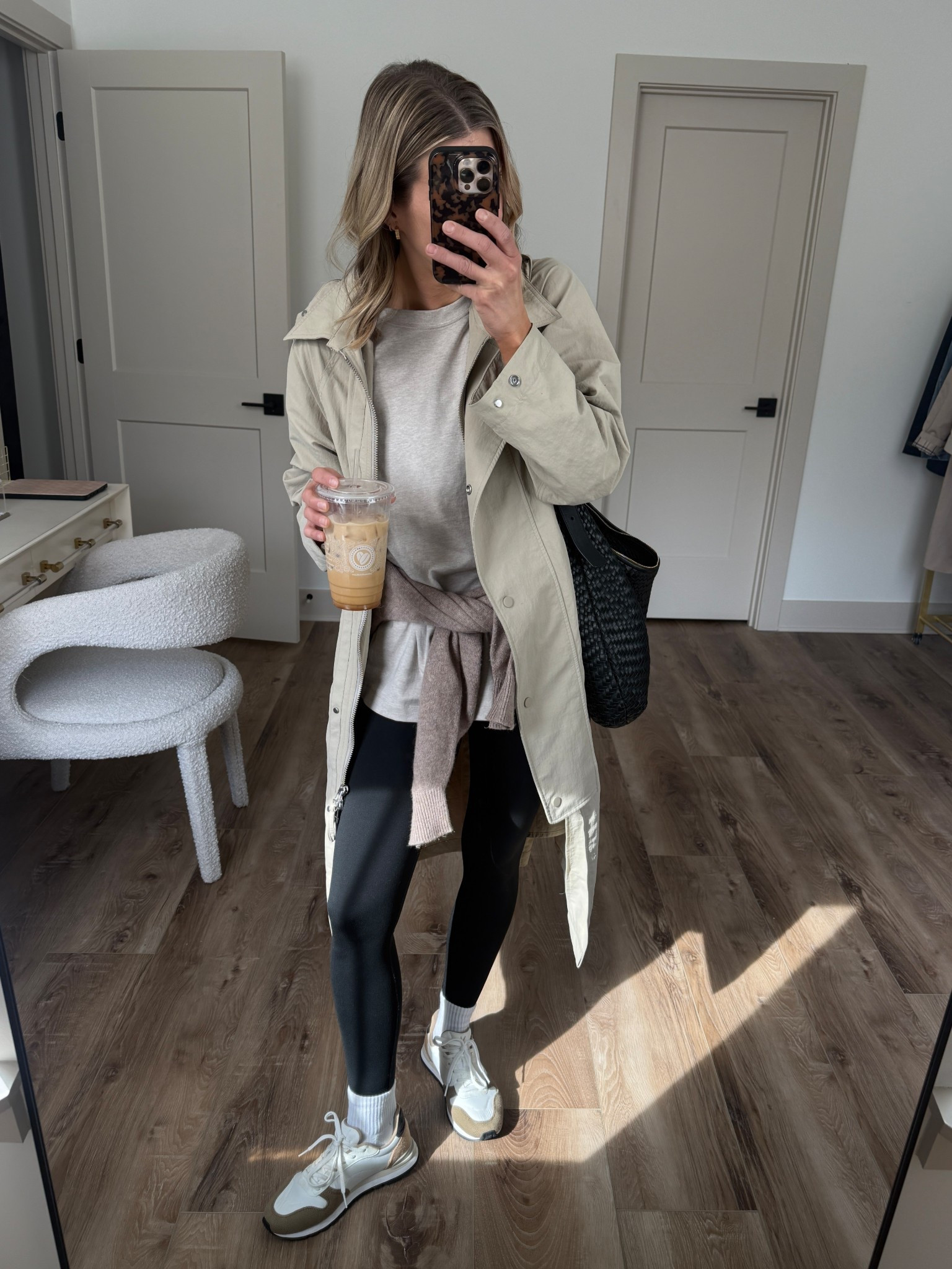 Wearing XS leggings, XS tee (runs big), small sweater, small jacket, sneakers tts 

#LTKOver40 #LTKootd #LTKActive