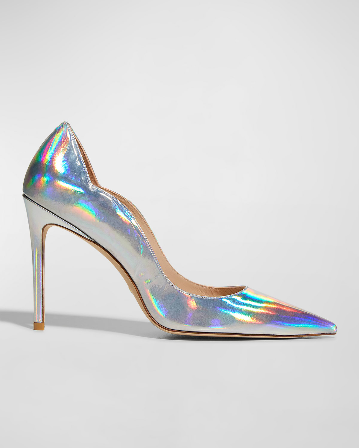 Stuart Iridescent Scallop Pumps | Neiman Marcus