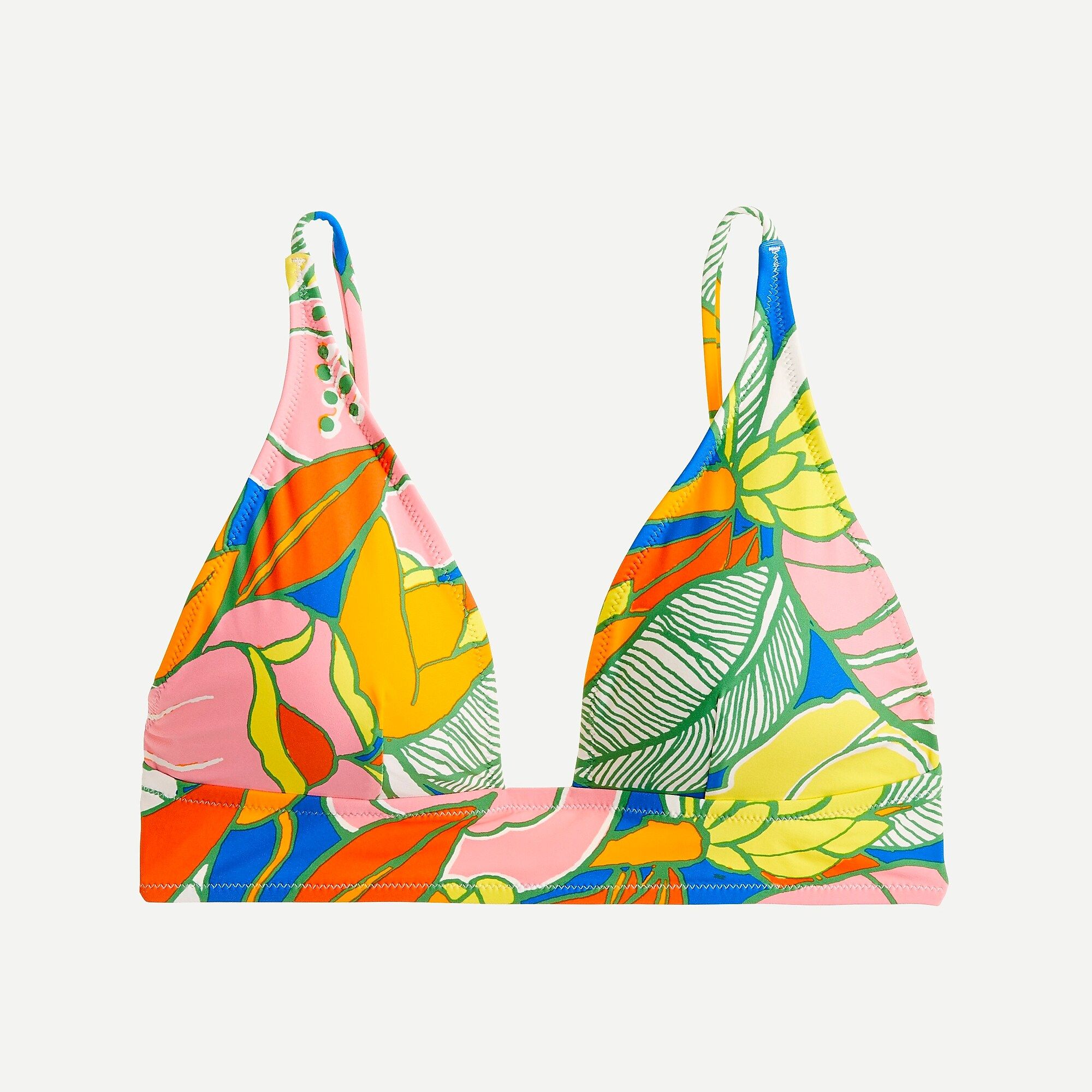 V-neck french bikini top in tropical floral | J.Crew US