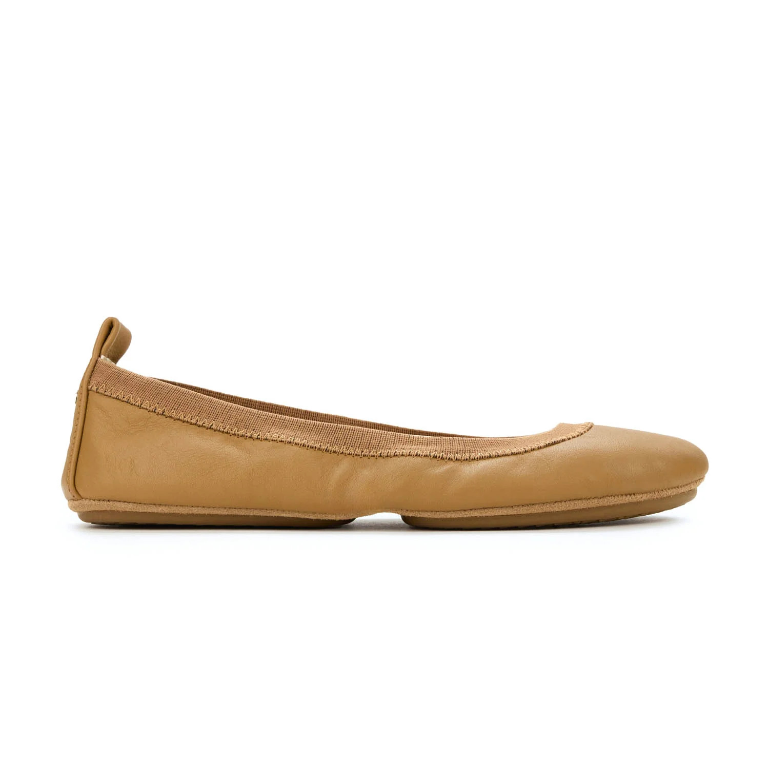 Samara Foldable Ballet Flat in Whiskey Leather | Yosi Samra