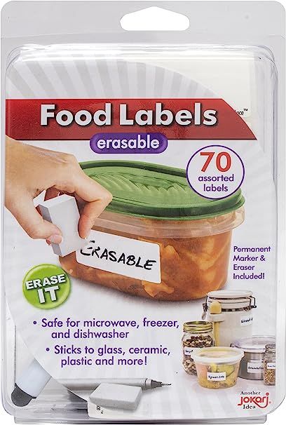 Jokari Label Erasable Food Labels with Markers, 70 Assorted Labels | Amazon (US)