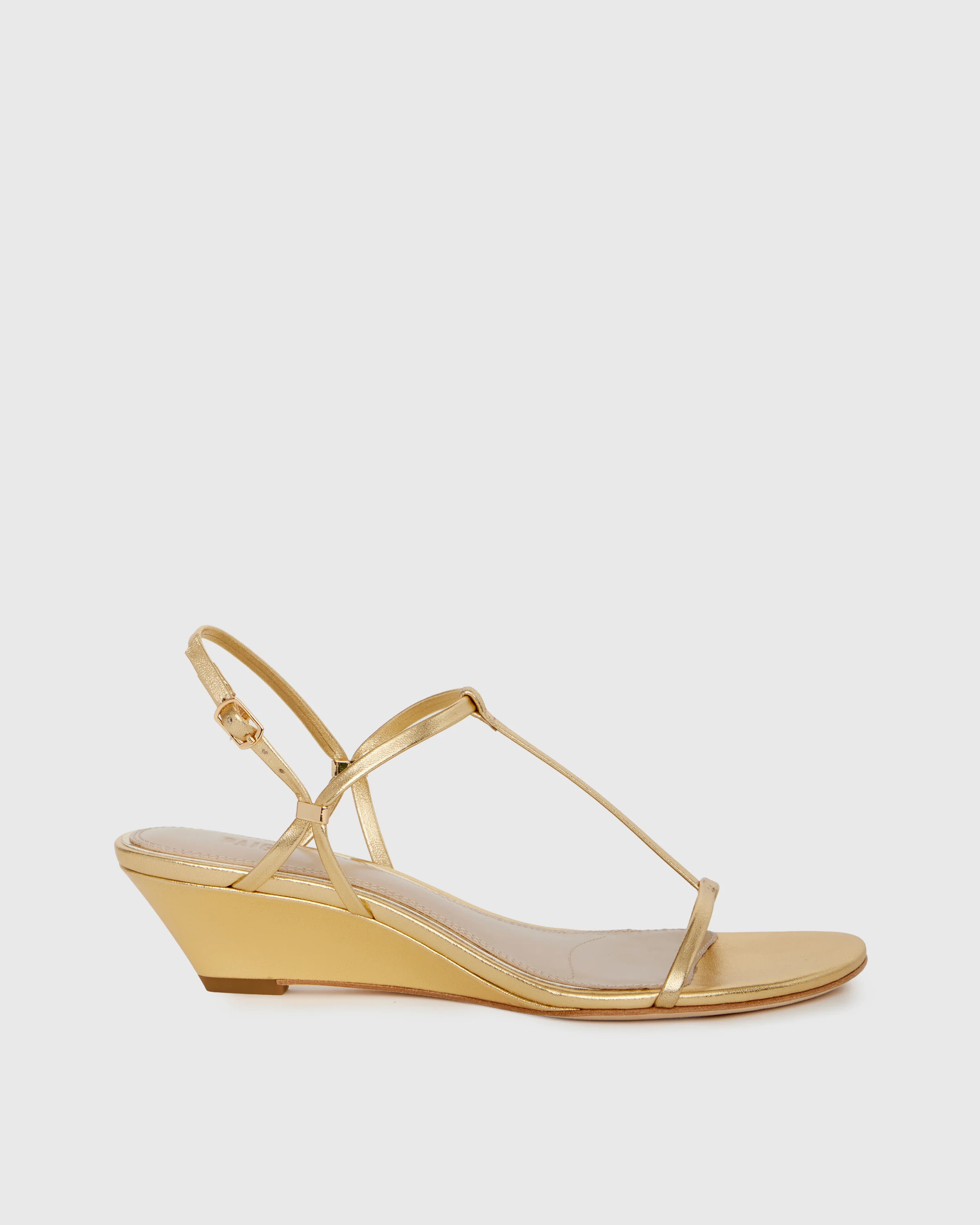 Daryn Wedge - Gold Leather | Paige