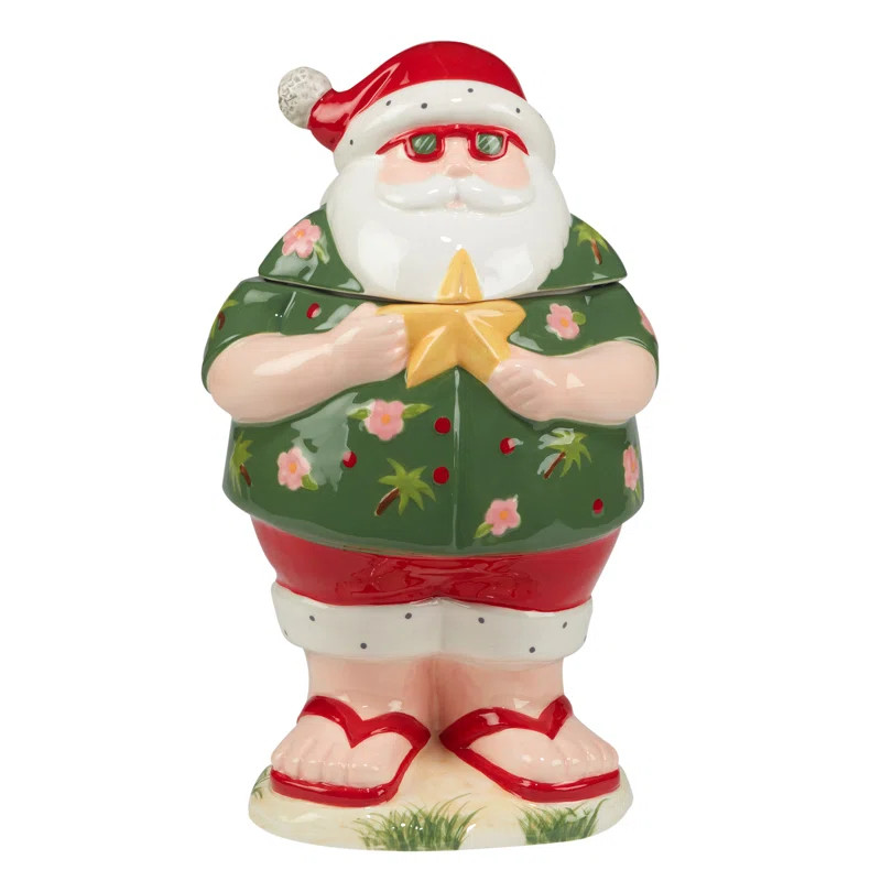 Santa's Wish Ceramic 3-D Santa Cookie Jar | Wayfair North America