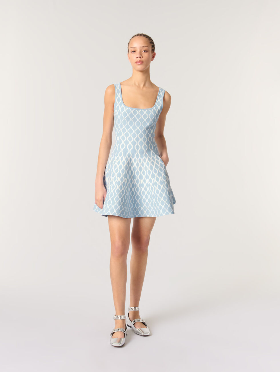 Jacquard knit short dress | Maje US | Maje US