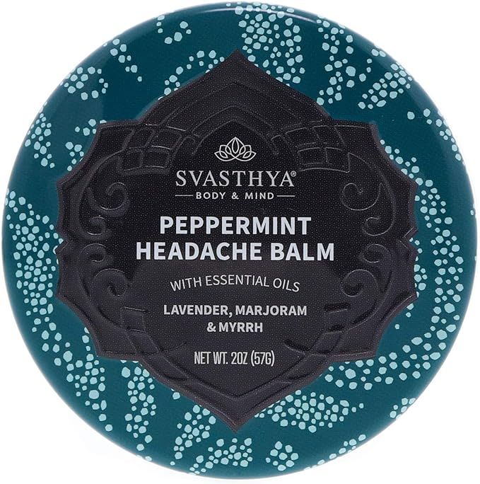 Peppermint Headache Balm by Svasthya - Instant & Lasting Sinus, Migraine & Stress Headache Relief... | Amazon (US)
