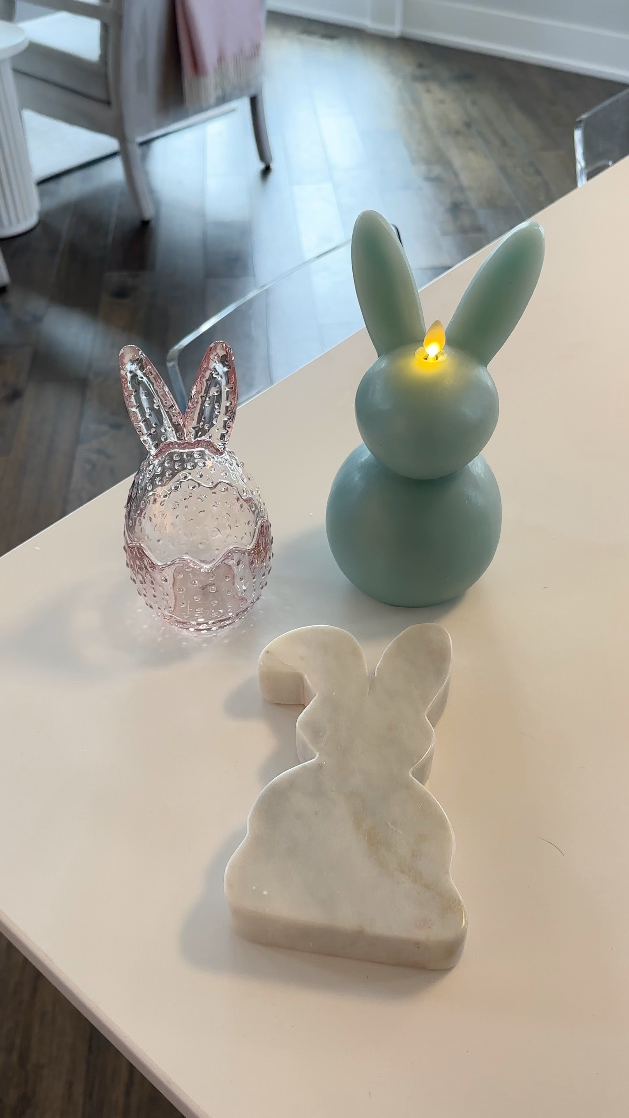 TJ Maxx spring Easter finds. 
Bunny, home decor, frameless candle 

#LTKHome #LTKFindsUnder50 #LTKSeasonal