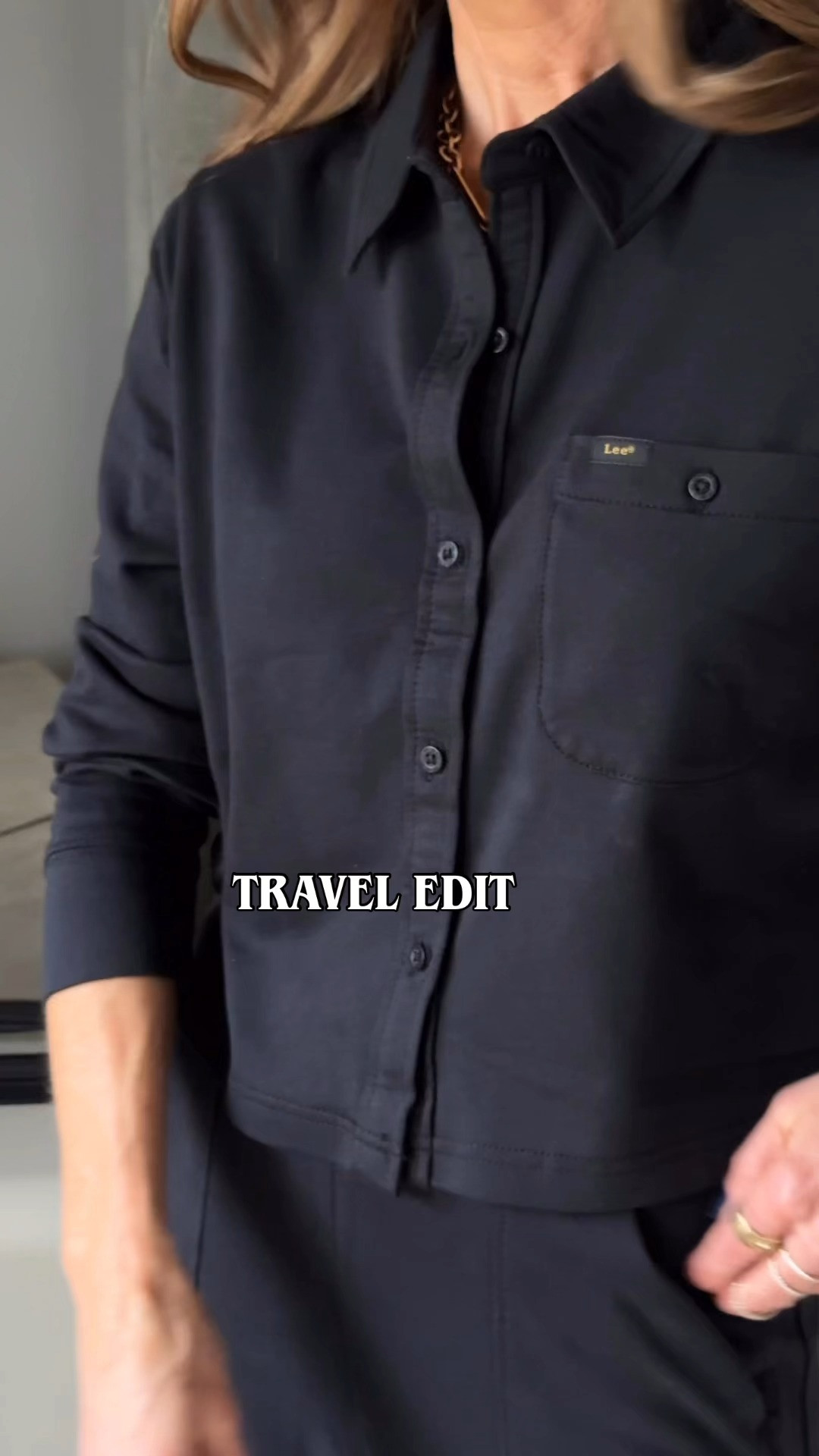 Holiday getaways call for comfy layers, warm tones, and pieces that move with me. Thanks, @LeeJeans for my new travel uniform 

+ today you can SAVE 50% off with code ‘CM50’ making my travel set just $47!!

soft layers, stretchy fabrics, and timeless neutrals that make packing (and traveling) so much easier 🍂🧳

knit sweatpant (available in 3 colors) — runs TTS. I’m wearing a small with 30” inseam (I’m 5'6”). If you’re between sizes, I’d size up in the pant.

button-down knit sweatshirt, I went up to a medium because I’m long-waisted & it fits perfectly.

also… this hard-sided luggage?! The quality is unreal. The 2 piece set is just $119 and also available separately as well

I’m wearing a small in both the plaid cardigan sweater & jacket (you wouldn’t believe how many compliments my daughter & I have been getting on this jacket from both men & women)

#LeeJeans #LeePartner #HolidaysWithLee #LeeGiftGuide 
#FallTravel #HolidayTravel 

#LTKGiftGuide #LTKTravel #LTKCyberWeek