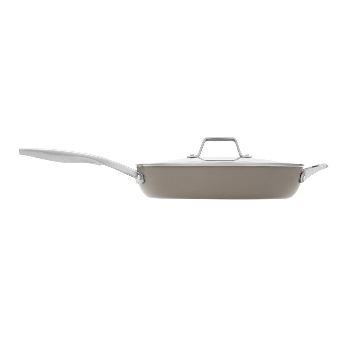 Calphalon Premier Ceramic 12" Fry with Cover Mushroom: Nonstick, Anodized Aluminum, Oven & Dishwa... | Target
