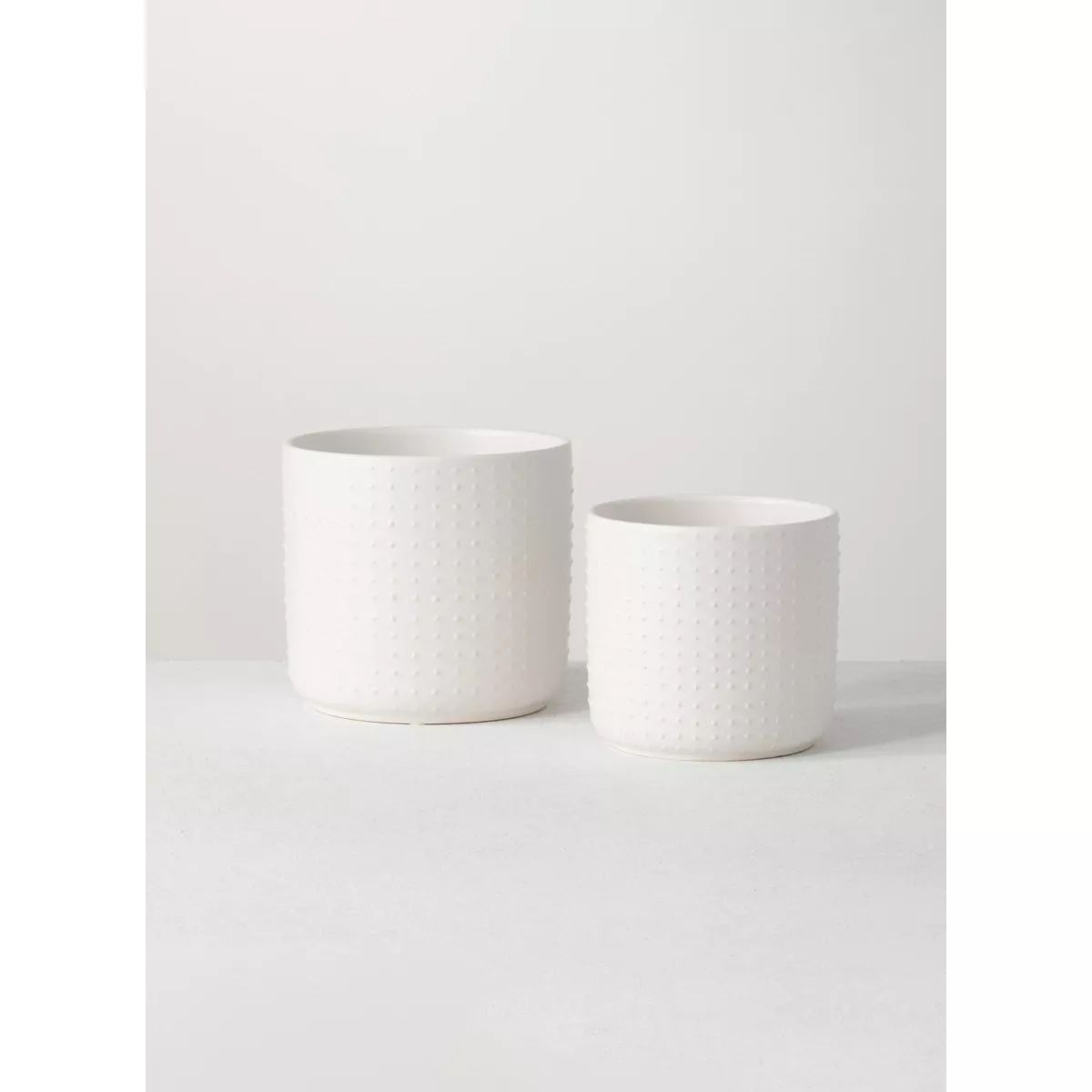 Sullivans Set of 2 Ceramic Planter Vases 6"H & 5"H White | Target