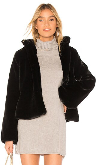 Inori Faux Fur Jacket in Black | Revolve Clothing (Global)