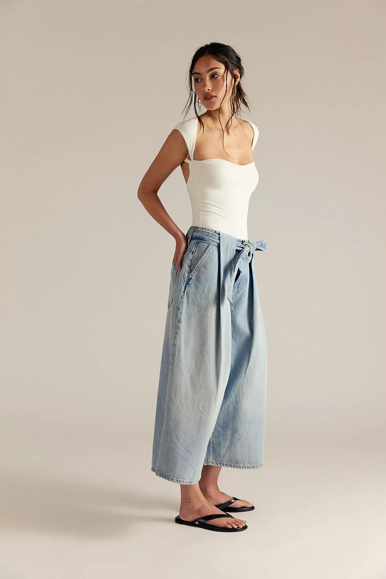 We The Free High Tide Belted Crop Jeans | Free People (Global - UK&FR Excluded)