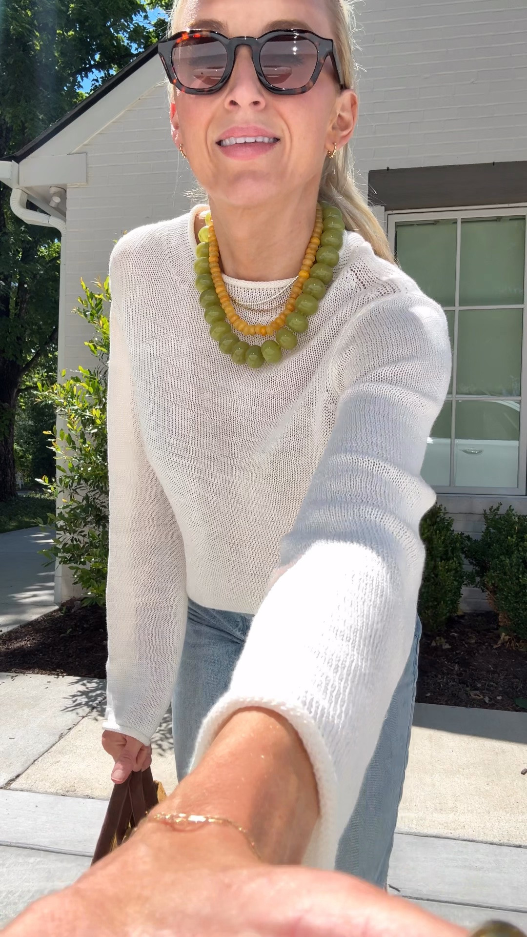 Jcrew rollback summer sweater is so good - it’s a relaxed fit so I sized down to an Xs
My favorite denim - 24 
Most comfortable ballet flats - went up a half size 

Summer necklaces / vacation outfits / summer outfits

#LTKootd #LTKgrwm