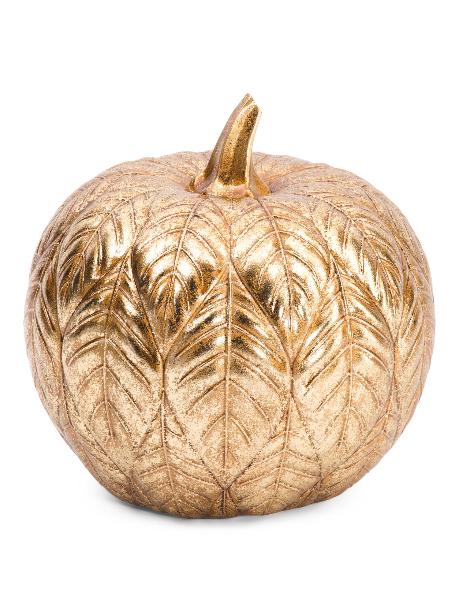 8in Gold Leaf Texture Pumpkin Decor | Pillows & Decor | Marshalls | Marshalls