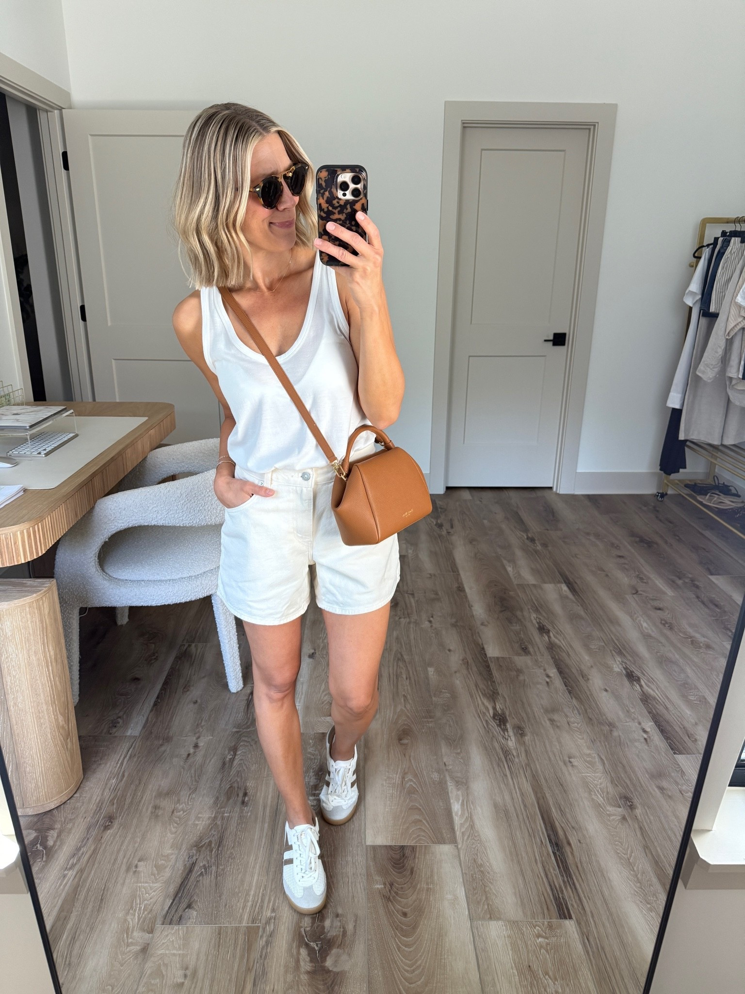 Wearing 26 jean shorts, xs tank, small bralette, sneakers tts

#LTKootd #LTKOver40 #LTKSeasonal