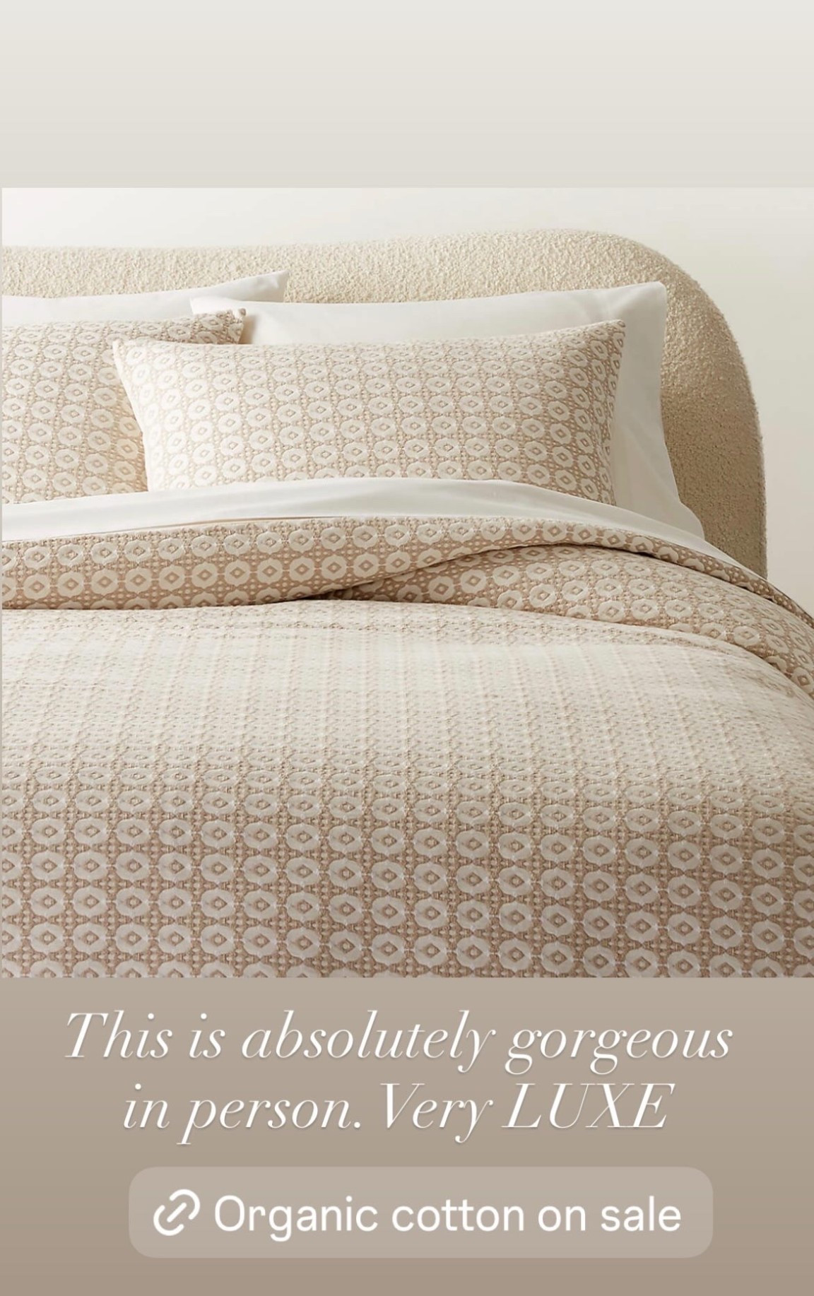 Ultra luxury, organic bedding. On sale now. I bought the duvet and shams. Beyond gorgeous .

#LTKHome #LTKmorningroutine #LTKSeasonal