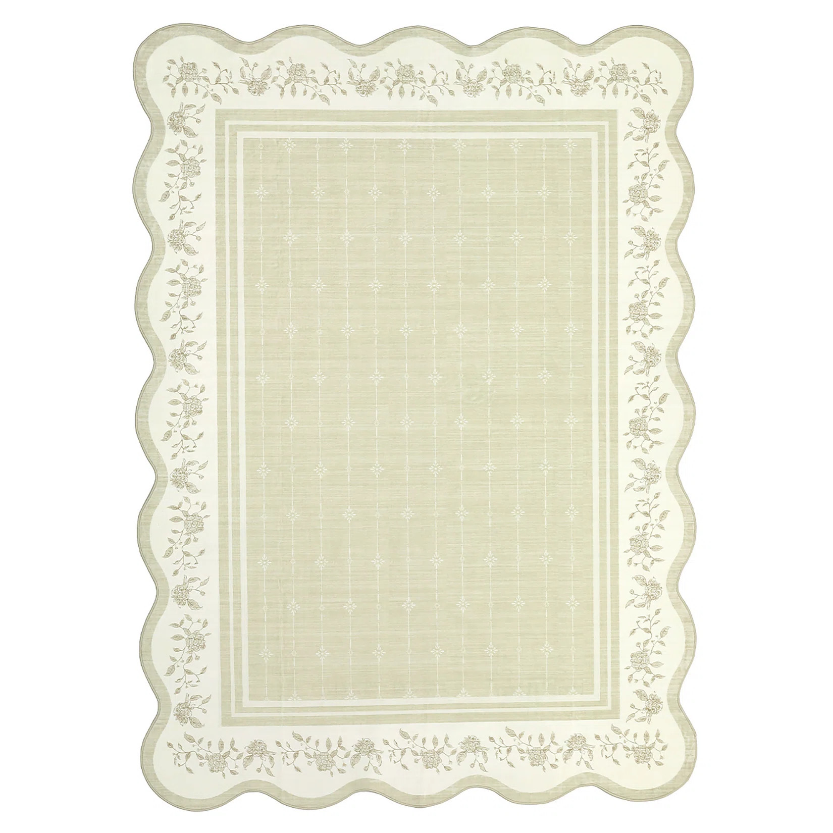 Canora Grey Scollaped Rugs for Living Room 5x7 Area Rugs for Bedroom Non Slip  Soft Bordered Nurs... | Wayfair North America