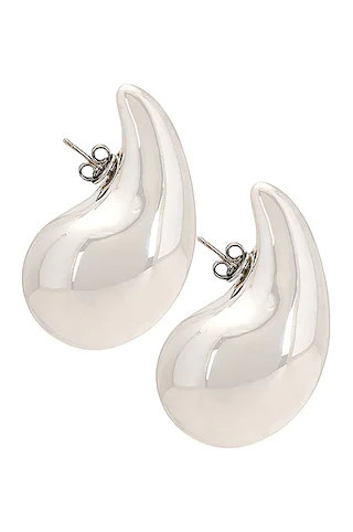 Bottega Veneta Drop Earrings in Metallic Silver | FWRD 