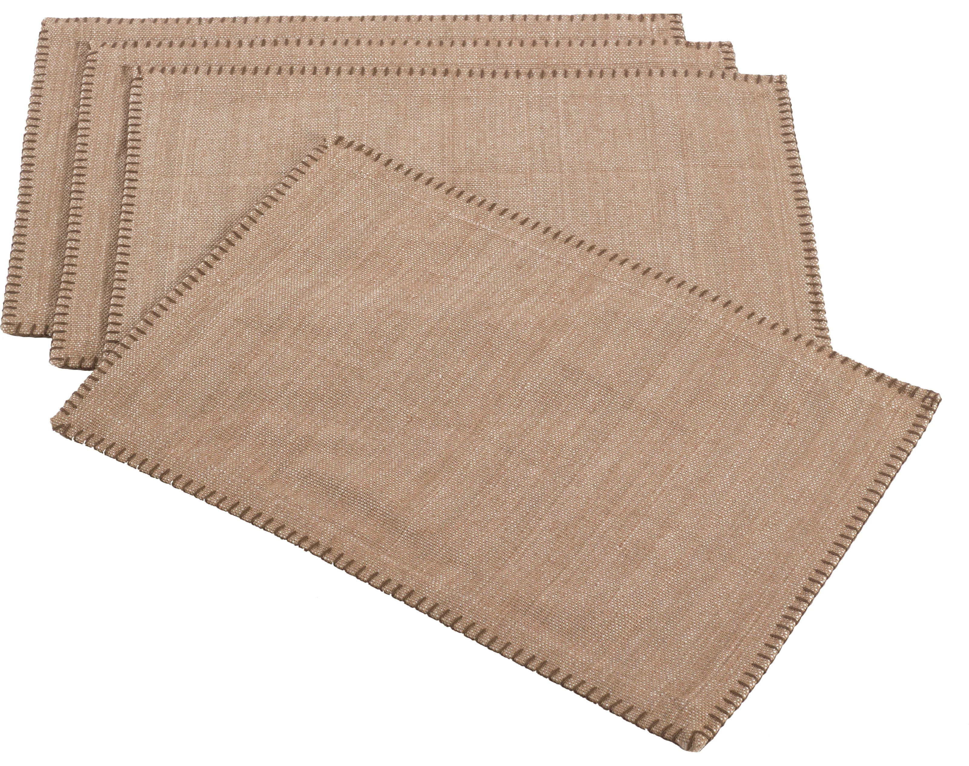 Ivara Whip Stitched Design 13" Cotton Placemat (Set of 4) | AllModern