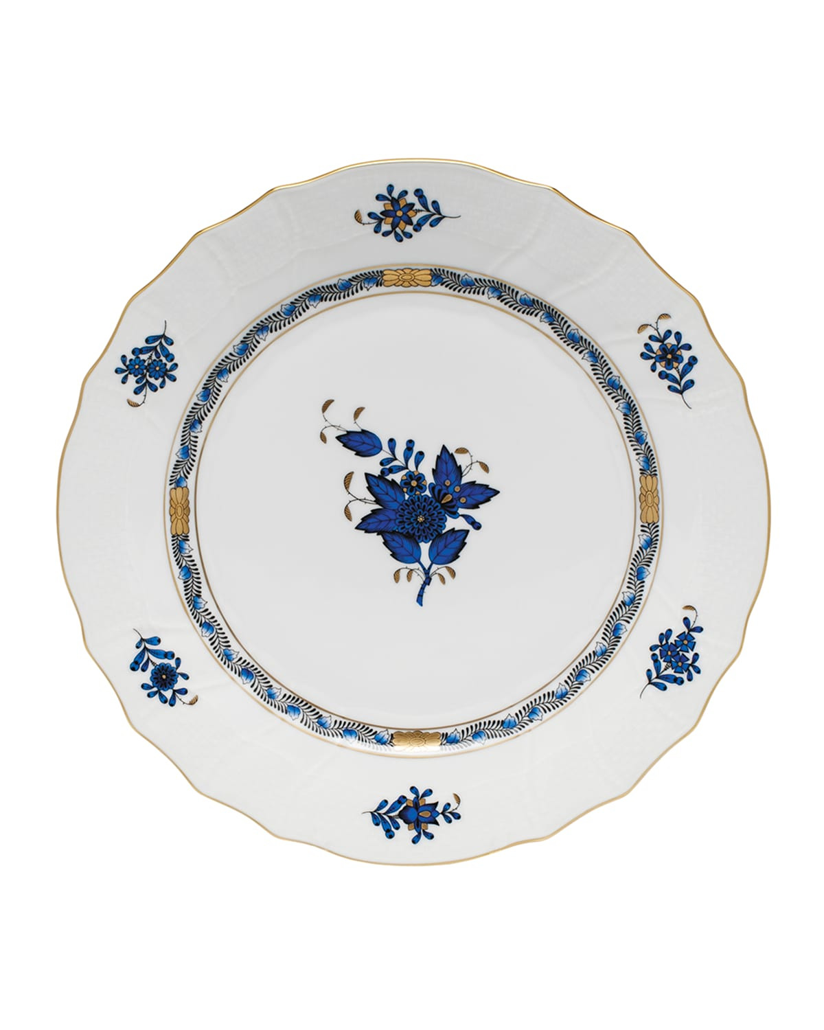Chinese Bouquet Black Sapphire Dinner Plate | Horchow