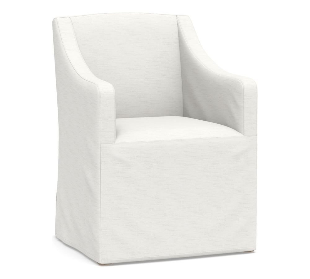 Classic Slope Slipcovered Dining Armchair | Pottery Barn (US)