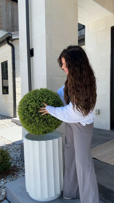 Styling these greenery balls is so easy. They have a nice weight to them, so there’s no concern that they won’t stay put. This might be my new favorite porch decor.

#LTKVideo #LTKStyleTip #LTKHome