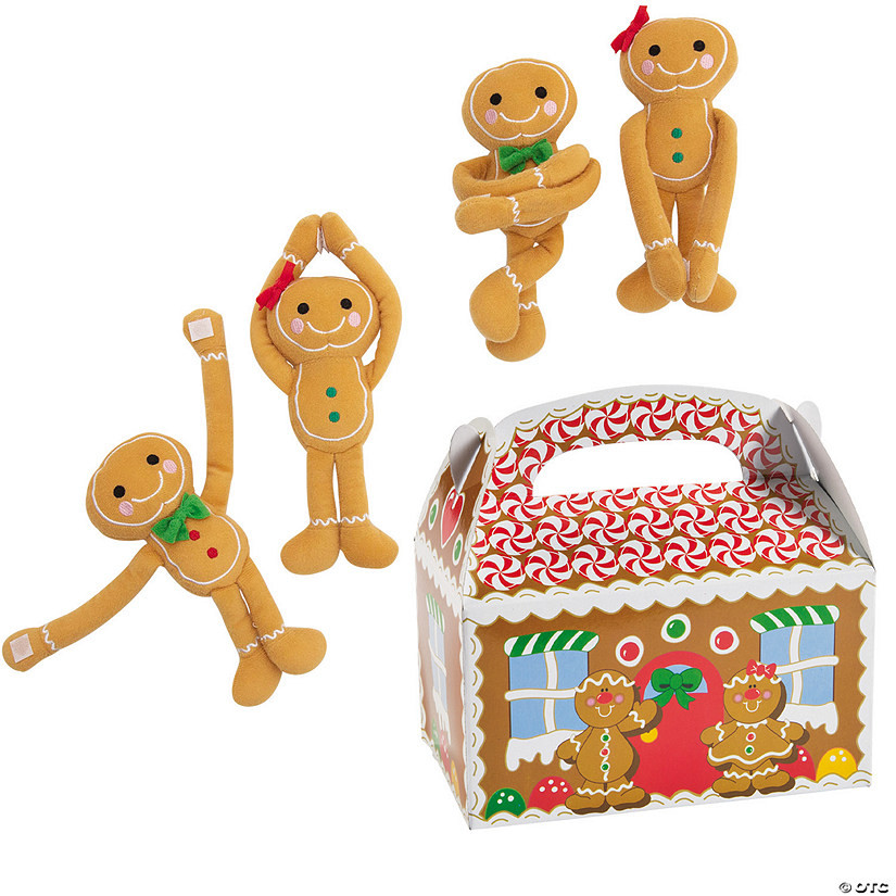 Stuffed Long Arm Gingerbread Gift Kit for 12 | Oriental Trading Company