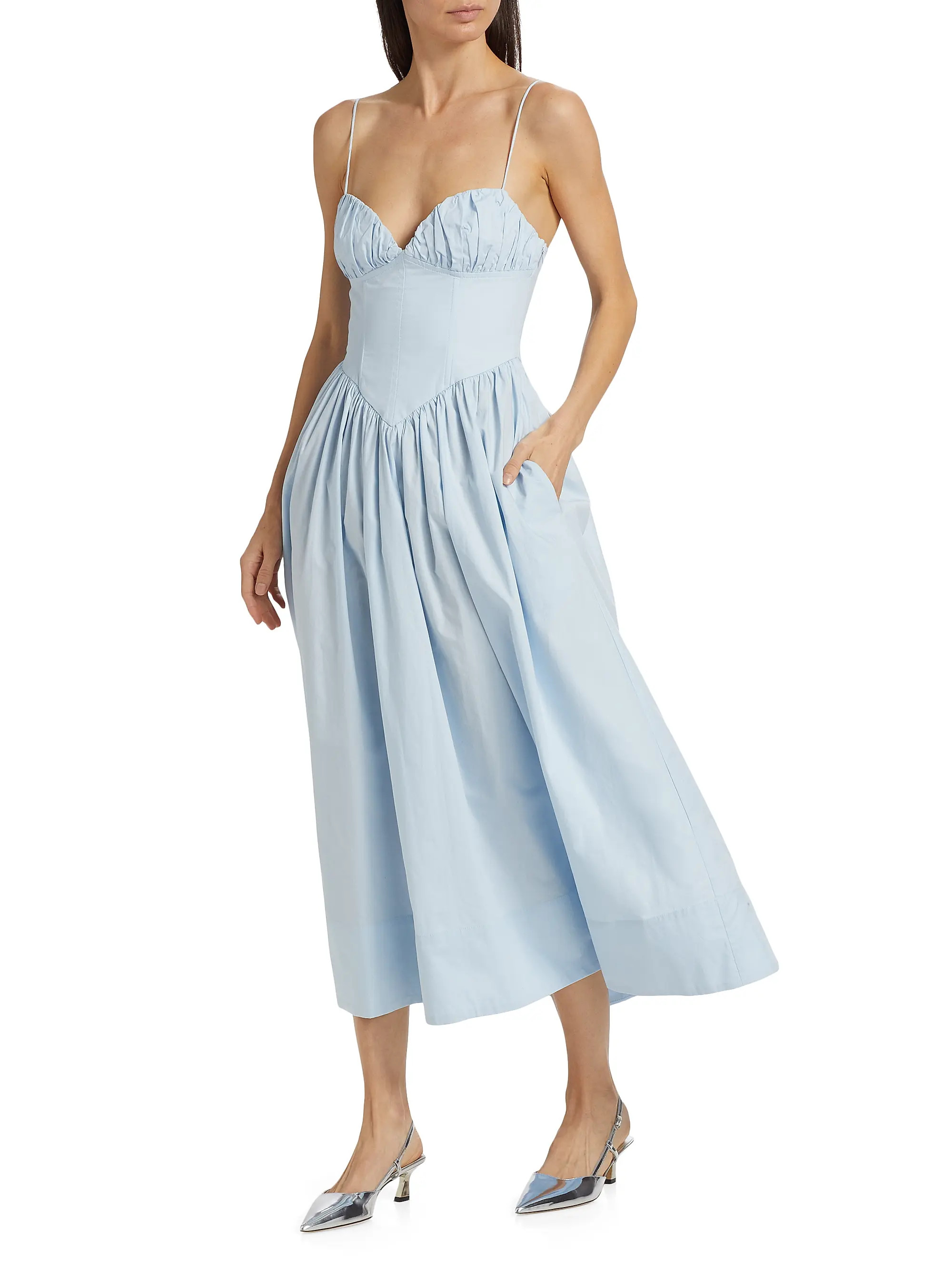 Carmine Cotton Fit & Flare Midi-Dress | Saks Fifth Avenue