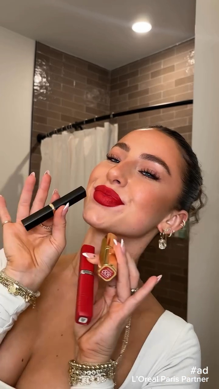 #ad the perfect red lip for the holidays💋 shade is “Le Rouge Paris” from @lorealparis and you can buy it at @target #LOrealParisCosmetics #LOrealParisMakeup #LOrealParisPartner #TargetPartner #Target @shop.ltk #liketkit shop here: https://liketk.it/51cpz