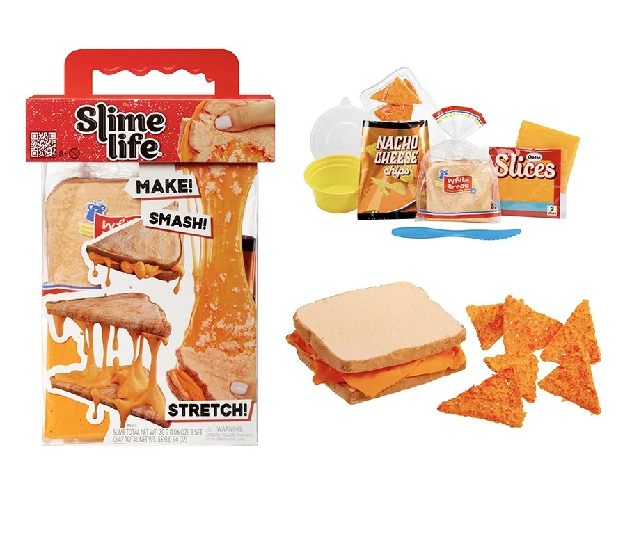 Slime Life Grilled Cheese with Chips DIY Slime Kit, Make, Smash, and Stretch Your Food Slime, Age... | Walmart (US)
