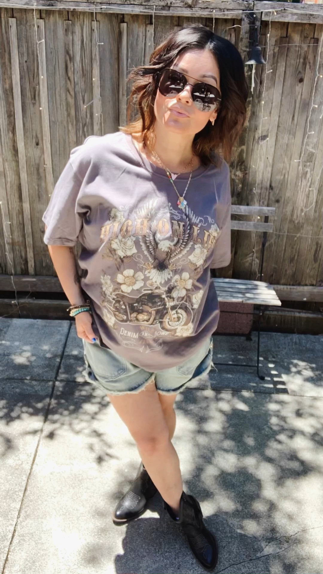 Wearing large in both shorts & tops. 
Great charm necklaces! 
Summer outfit
Summer style 
Denim shorts


#LTKSaleAlert #LTKxNSale #LTKStyleTip