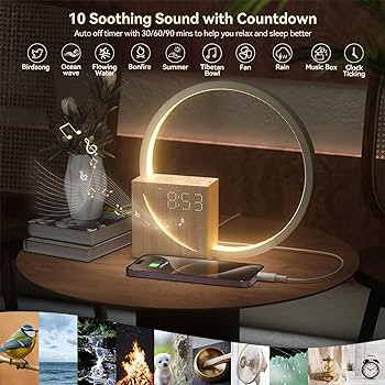 Vivilumens Sunrise Alarm Clock for Heavy Sleepers Adults, Wake-up Light, Sleep Aid 10 White Noise... | Amazon (US)