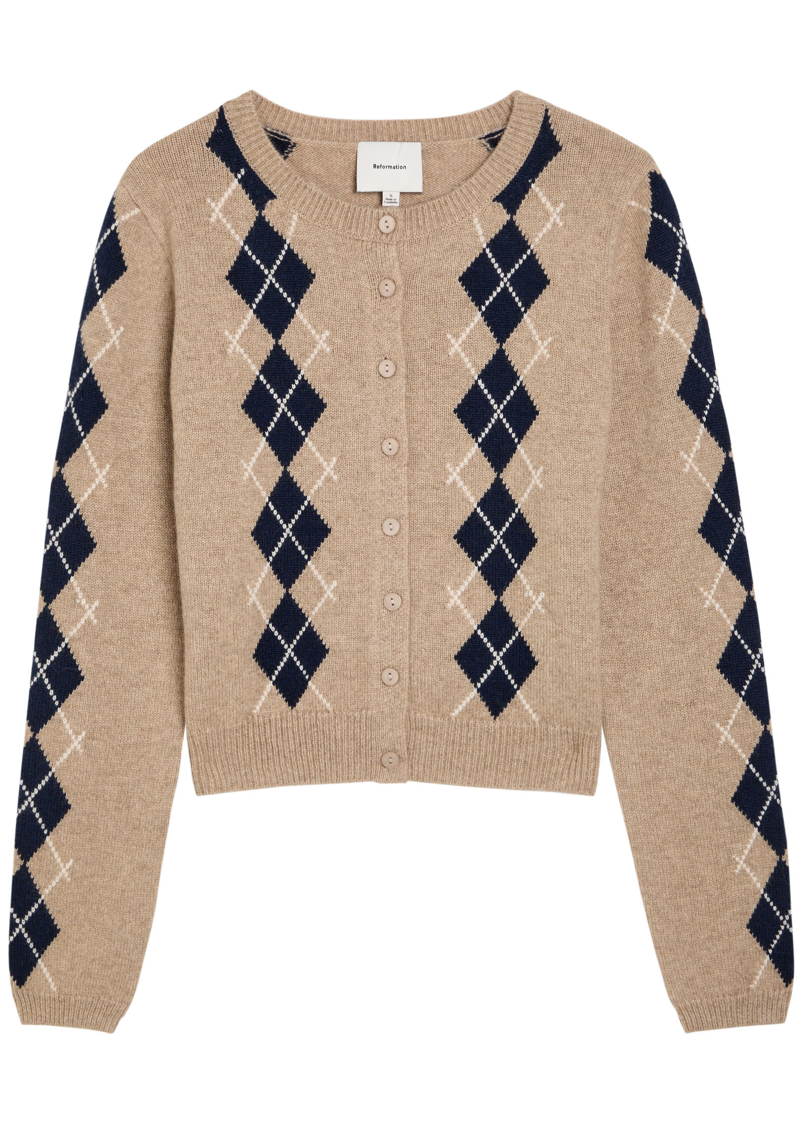 Clara argyle cashmere cardigan | Harvey Nichols