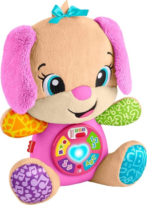 Fisher-Price Baby Learning Toy Laugh & Learn Smart Stages Sis Pink Musical Plush with Smart Stage... | Amazon (US)