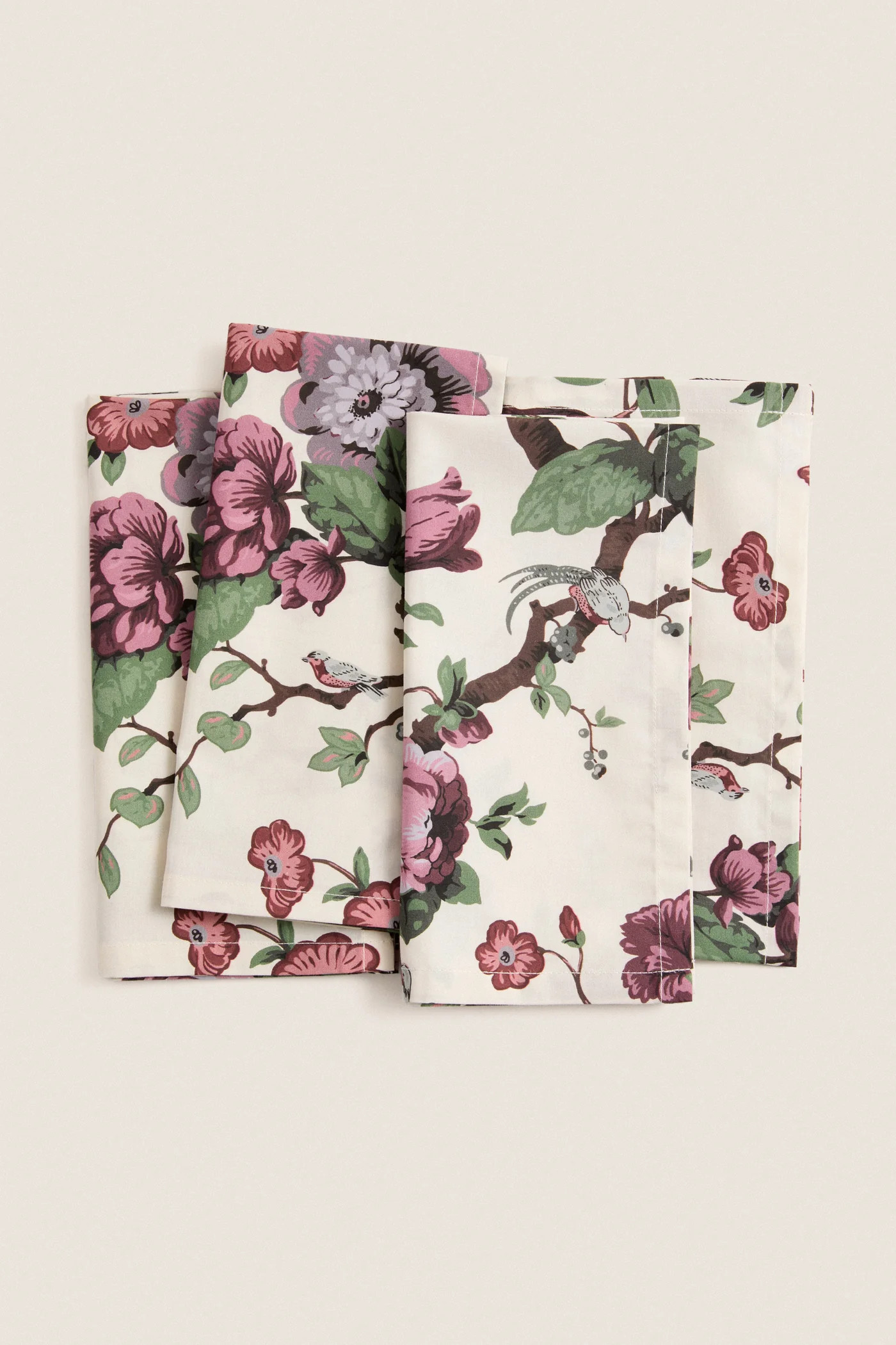 Cream Baroque Floral Napkins Set of 4 | Tuckernuck (US)