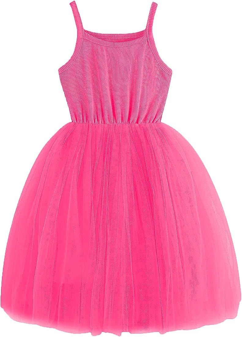 Baby Girls Tutu Dress Sleeveless Infant Toddler Sundress Tulle Bubble 5 Layers | Amazon (US)