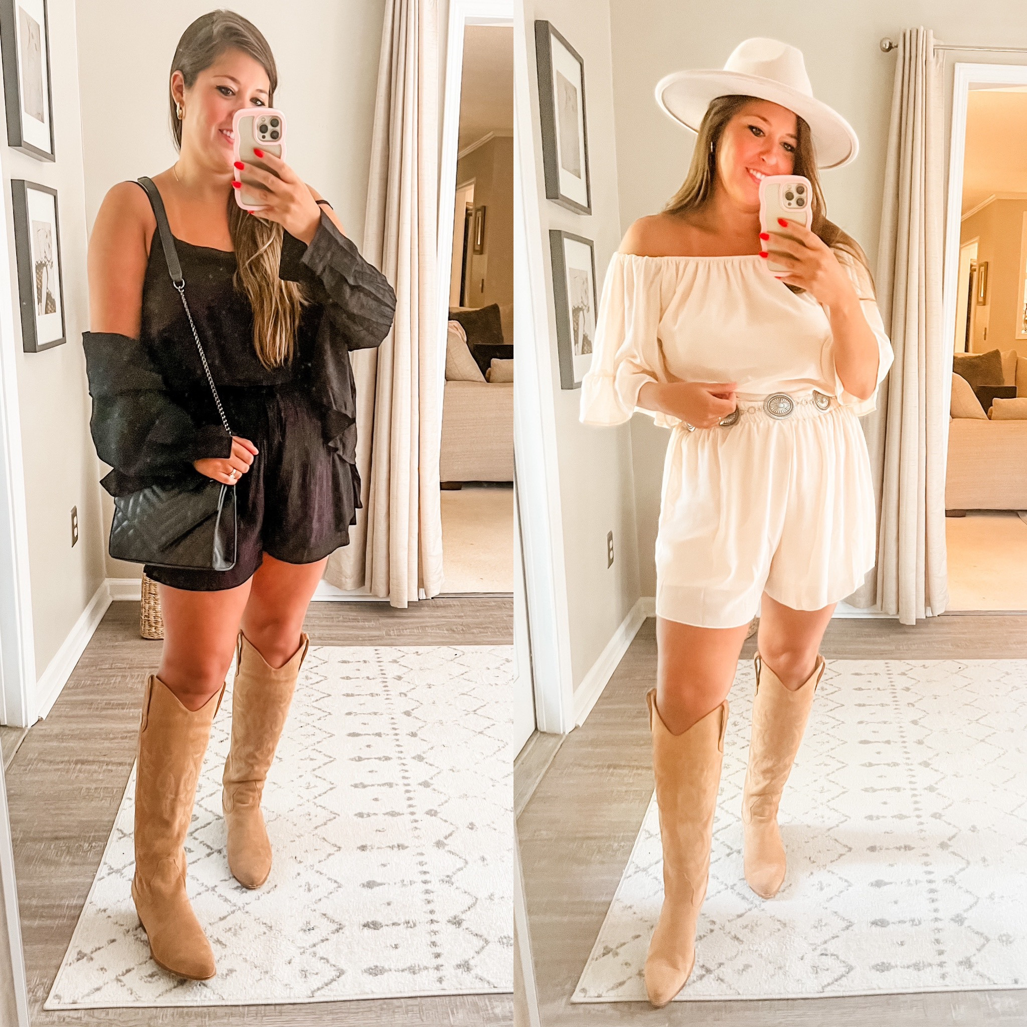 Ways to style western boots,
Date night outfit, girls night outfit, country concert outfit, Nashville outfit 

Wearing a large 

#LTKstyletip #LTKcurves #LTKunder50